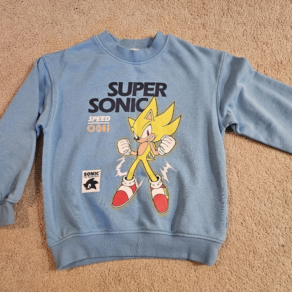 H&M Kids Blue Super Sonic Sweatshirt